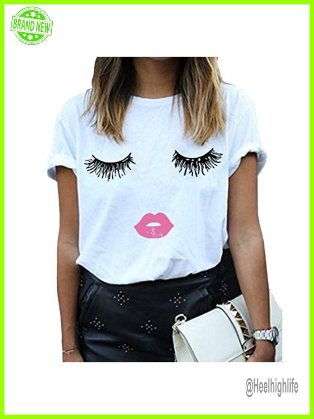 Women Funny Graphic Print Short Sleeve Crew Neck Tee Casual Summer Top